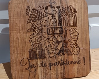 Personalized Parisian life cutting board