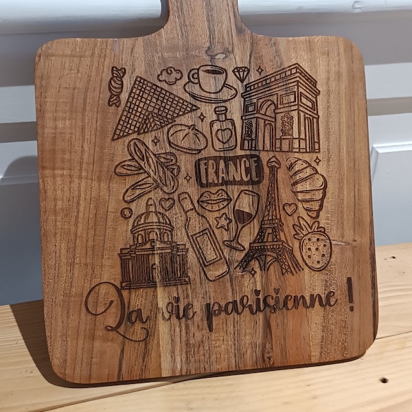 Personalized Parisian life cutting board