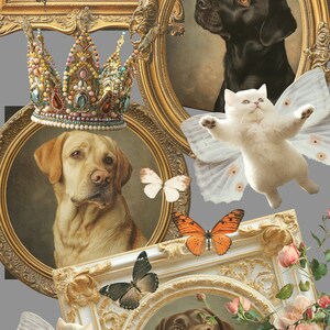 Labrador Dog Portrait Collage Elements Png Overlays Digital Download ...