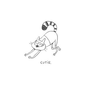 Katzen Zitat Druck, minimalistische sarkastische Linie Kunst, seltsame Wand wrt für psychische Gesundheit Humor, Comic Tattoo Blitz, Aufkleber Design, SVG, PNG