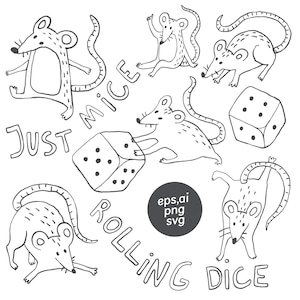 Funny Doodle Clipart, Quirky Hand-Drawn Graphics, Cute Animals hand drawn Illustrations, Digital Stamps for Stickers, T-Shirts and Cards