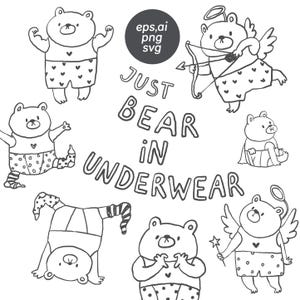Funny Doodle Clipart, Quirky Hand-Drawn Graphics, Cute Animals hand drawn Illustrations, Digital Stamps for Stickers, T-Shirts and Cards