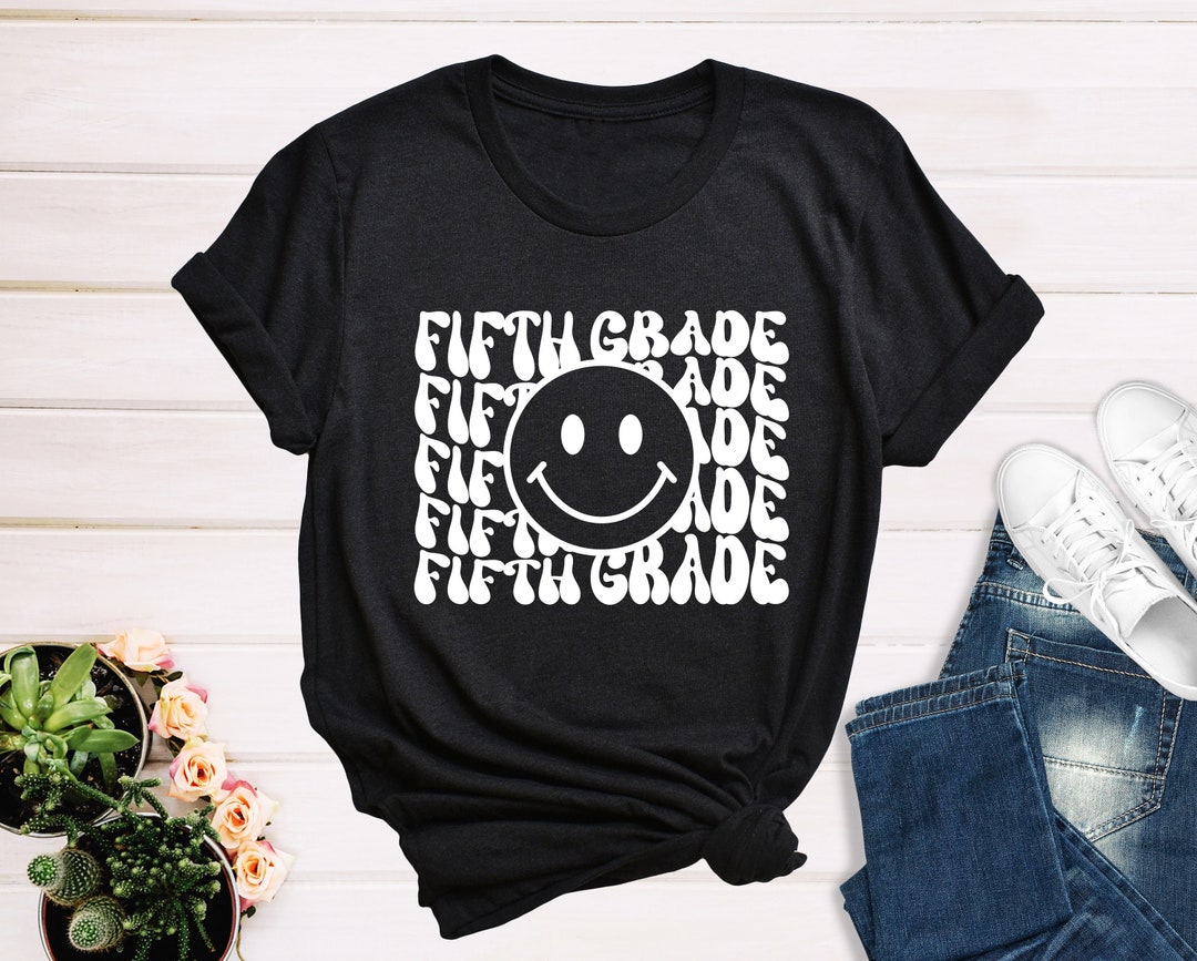 Fifth Grade Smile Shirt Retro 5th Grade Teacher Cute 5th - Etsy