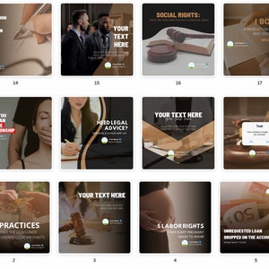 Law Firm & Lawyer Canva Editable Template Social Media