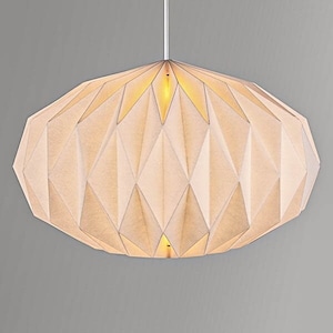 Polka Dot Oval Origami Paper Lampshade Etsy