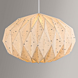 Polka Dot Oval Origami Paper Lampshade