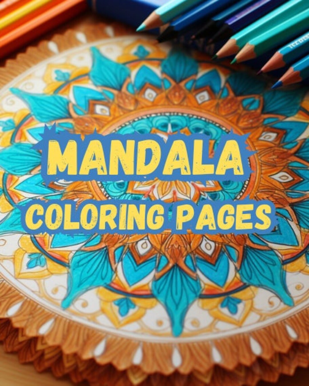 Mandala Coloring Page Mindful Coloring Printable Coloring Etsy