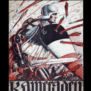 Vintage WWI German War Bonds Poster Matte Vertical Poster, Historical Art Print, Military Decor, History Buff Gift, Wall Art Decor