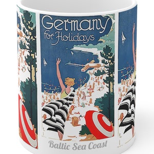 Germany for Holidays, Baltic Sea Beaches...Ceramic Mug 11oz