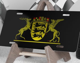 Matrícula metálica personalizada de Baden-Württemberg / escudo de armas