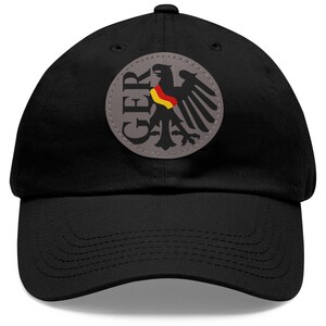 German Eagle with Flag...Dad Hat with Leather Patch