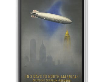 5x7 1936年 ヒンデンブルク飛行船 ニューヨーク市上空 写真 エンパイア