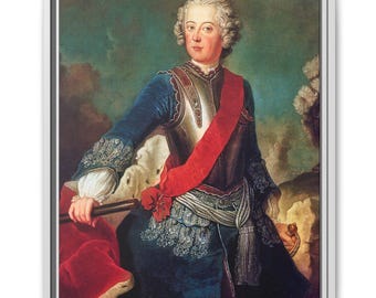 Frederick II of Prussia Framed Canvas, 1736 as Crown Prince