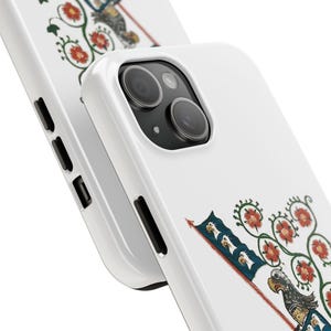 Medieval Knight Roses Phone Case: Impact Resistant Glossy Cover image 2