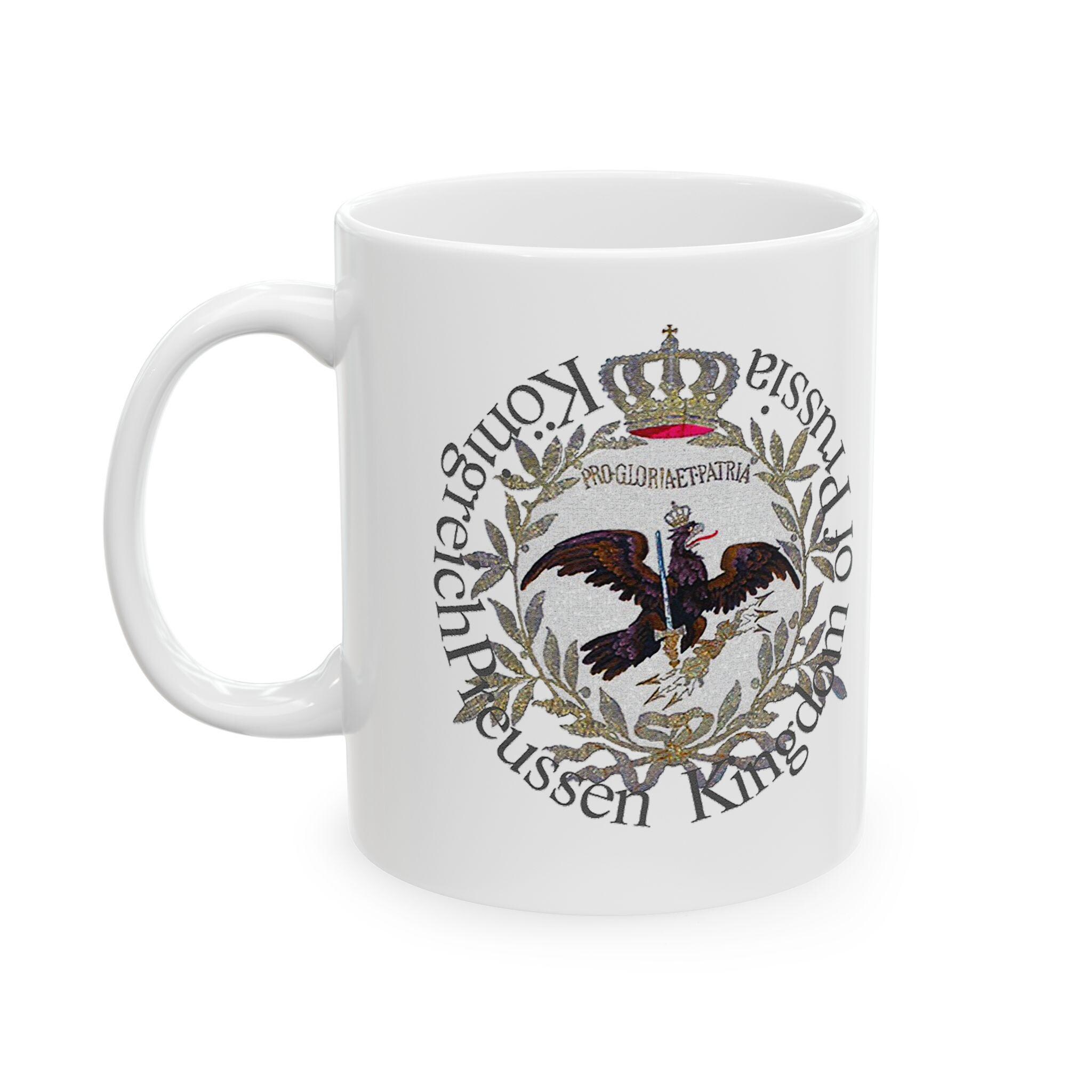 Prussian Eagle Ceramic Mug - 11oz, Ideal Gift for Hot Beverage Lovers, Kingdom of Prussia Design, Great Patriotic Gift, German Military