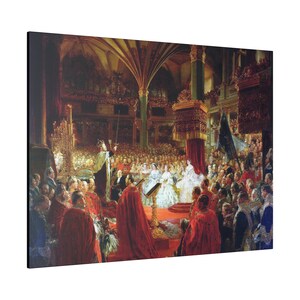 King Wilhelm in the Königsberg Castle, 1864 ...Matte Canvas, Stretched, 0.75&quot;