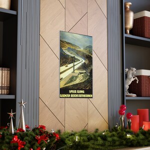 Vintage German Autobahn Travel Poster: American Tourism Ad image 5