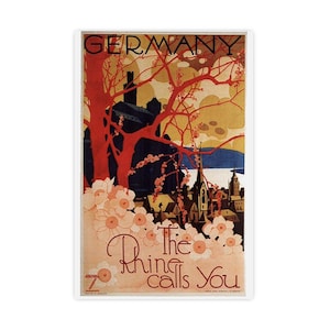 The Rhine calls You...Premium Matte Posters...vintage 1920 tourist poster art by Ludwig Hohlwein