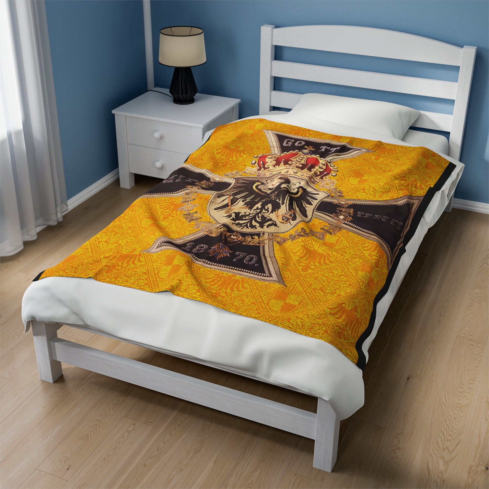 Prussian Iron Cross and Eagle...velveteen Plush Blanket Etsy