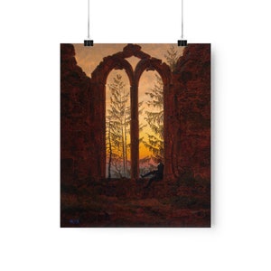 Caspar Friedrich 'The Dreamer' Matte Poster: Romantic Era Art image 9