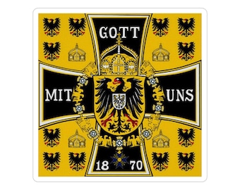 Prussian King Battle Flag 1870...Outdoor Stickers, Die-Cut, 1pcs