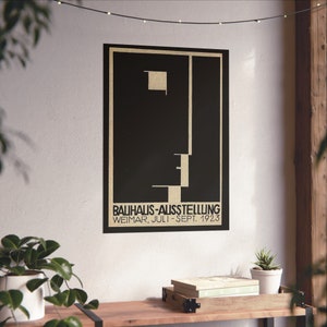 Bauhaus Weimar 1923 Exhibit Poster, Original Logo Matte Print image 8