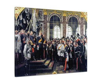 German Empire Proclamation 1871: Versailles Palace Matte Canvas Art