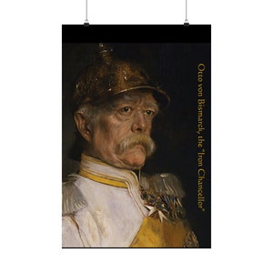 Otto von Bismarck, el Canciller de Hierro... Póster en papel mate... Retrato de Bismarck a los 75 años, por Franz von Lenbach...