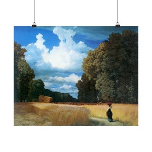 Die Ernte, La cosecha, 1860... Póster de papel mate