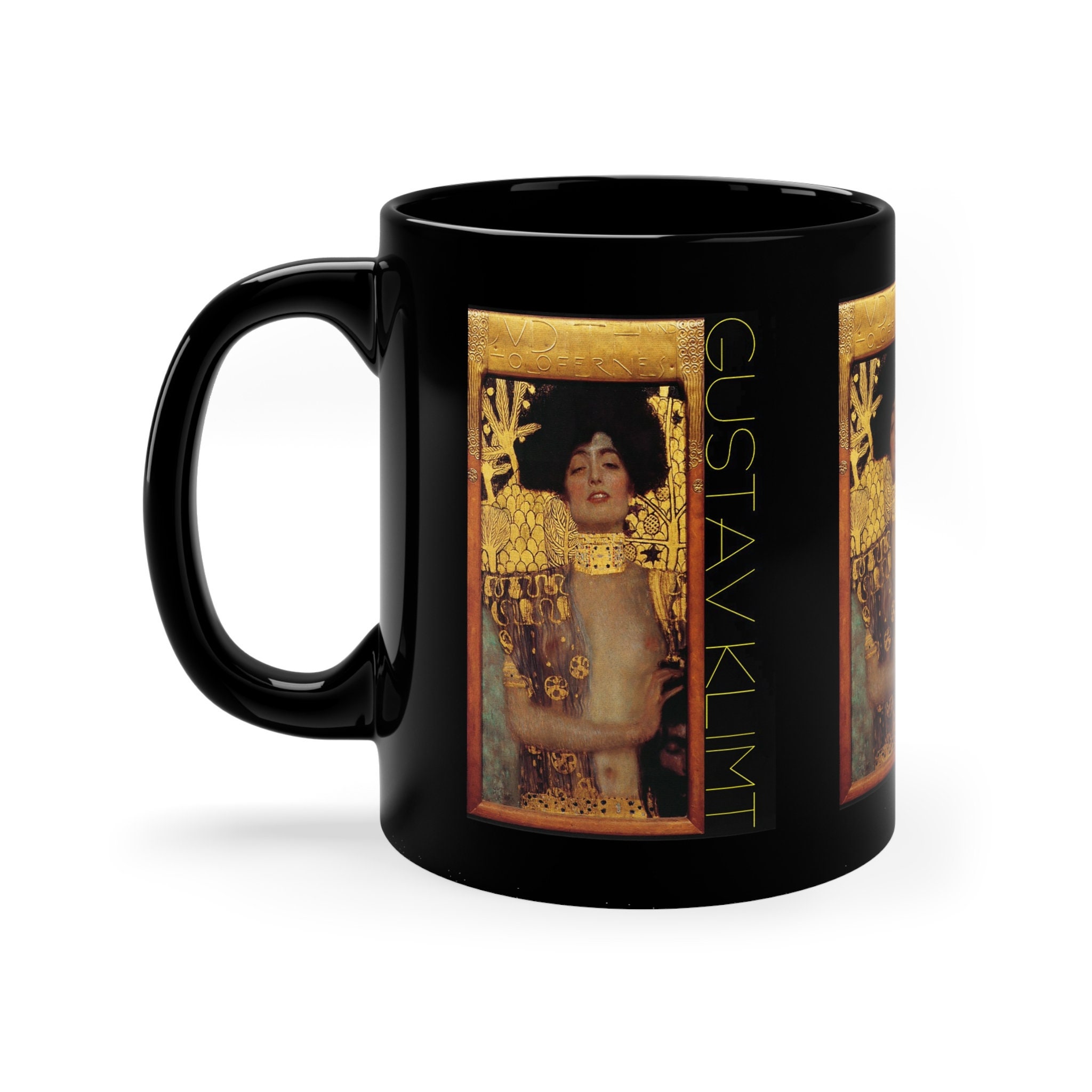 Tisanière Mug Tonneau porcelaine 'Gustav Klimt' marron (le Baiser