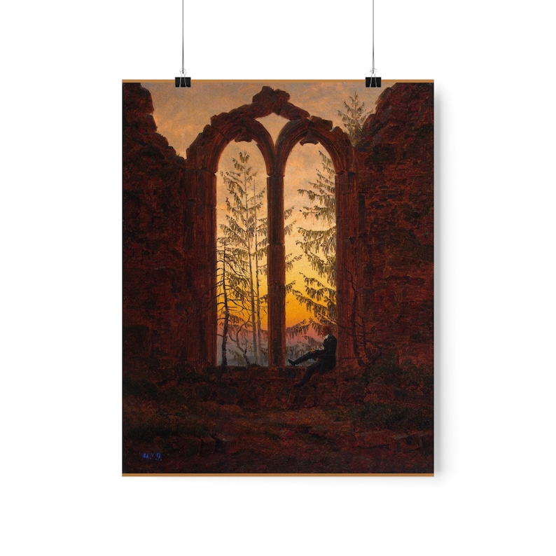 Caspar Friedrich 'The Dreamer' Matte Poster: Romantic Era Art image 10
