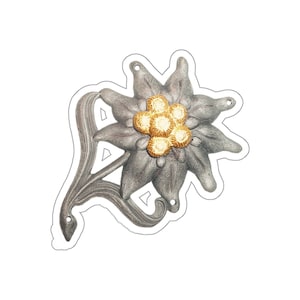 Gebirgsjäger German Edelweiss... For Glass Outdoor Stickers