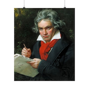 Ludwig van Beethoven, Premium Matte Poster, famous 1820 Beethoven portrait, painted by Joseph Karl Stieler