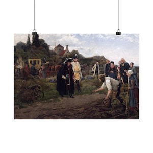 Fridericus Rex Inspecting Potato Field Fine Art Print