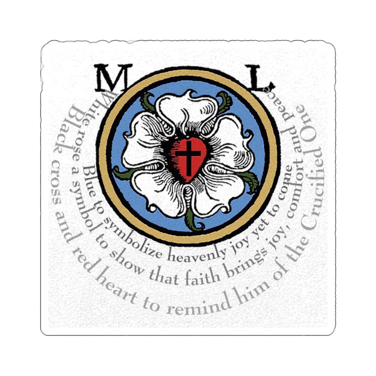 Martin Luther Rose With Text ...outdoor Stickers - Etsy