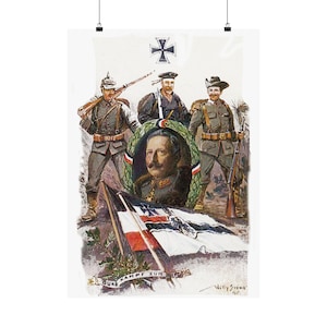 Kaiser Wilhelm WWI Poster: Vintage Military Art Print