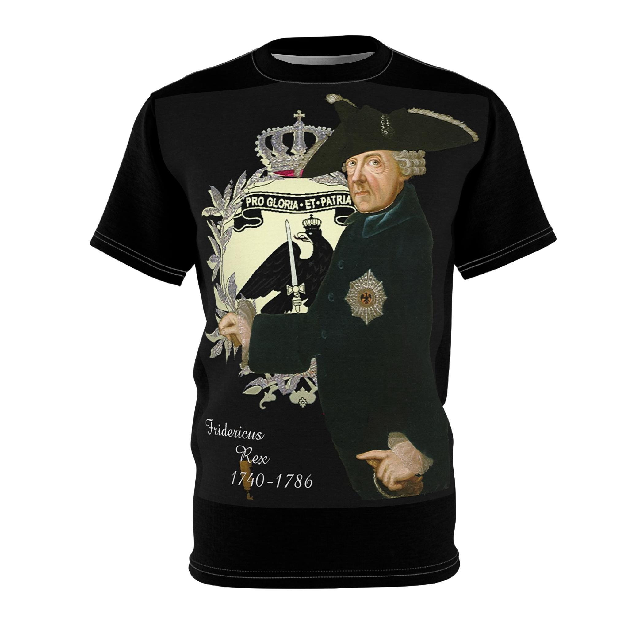 Bandera de Prusia 1740 y Federico el Grande Camiseta Unisex Pro