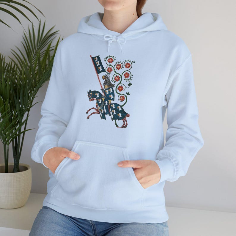 Sudadera con capucha Caballero de las Rosas Medievales imagen 6