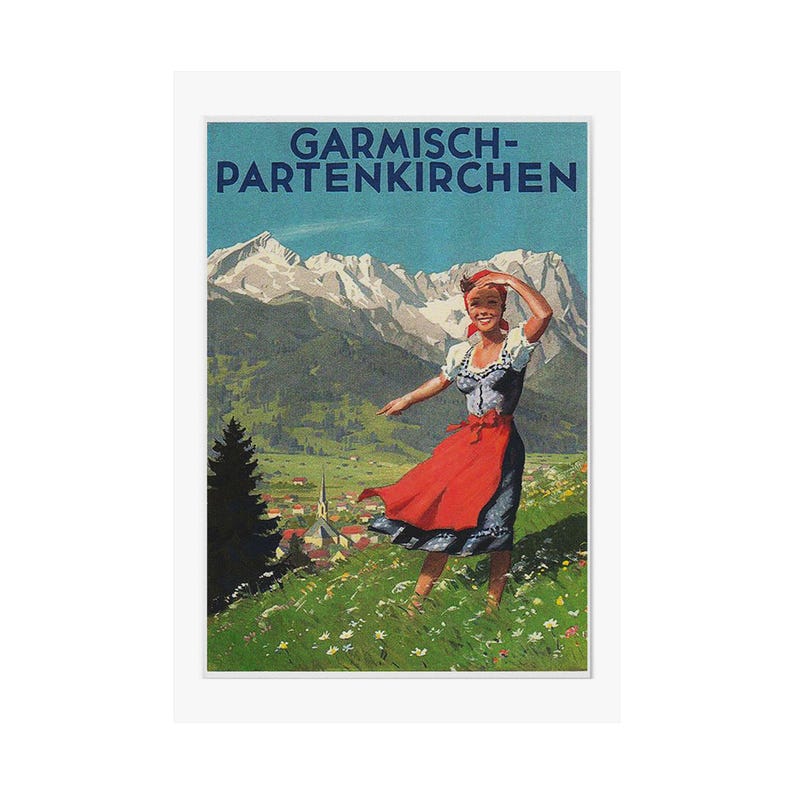 Garmisch Partenkirchen, 1950s ...Matte Paper Poster image 2