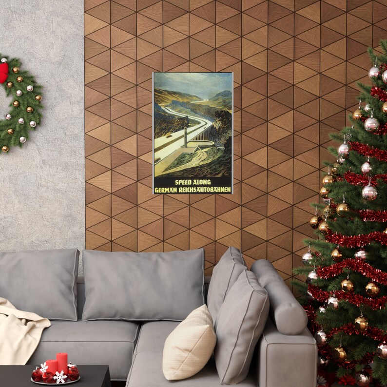 Vintage German Autobahn Travel Poster: American Tourism Ad image 4
