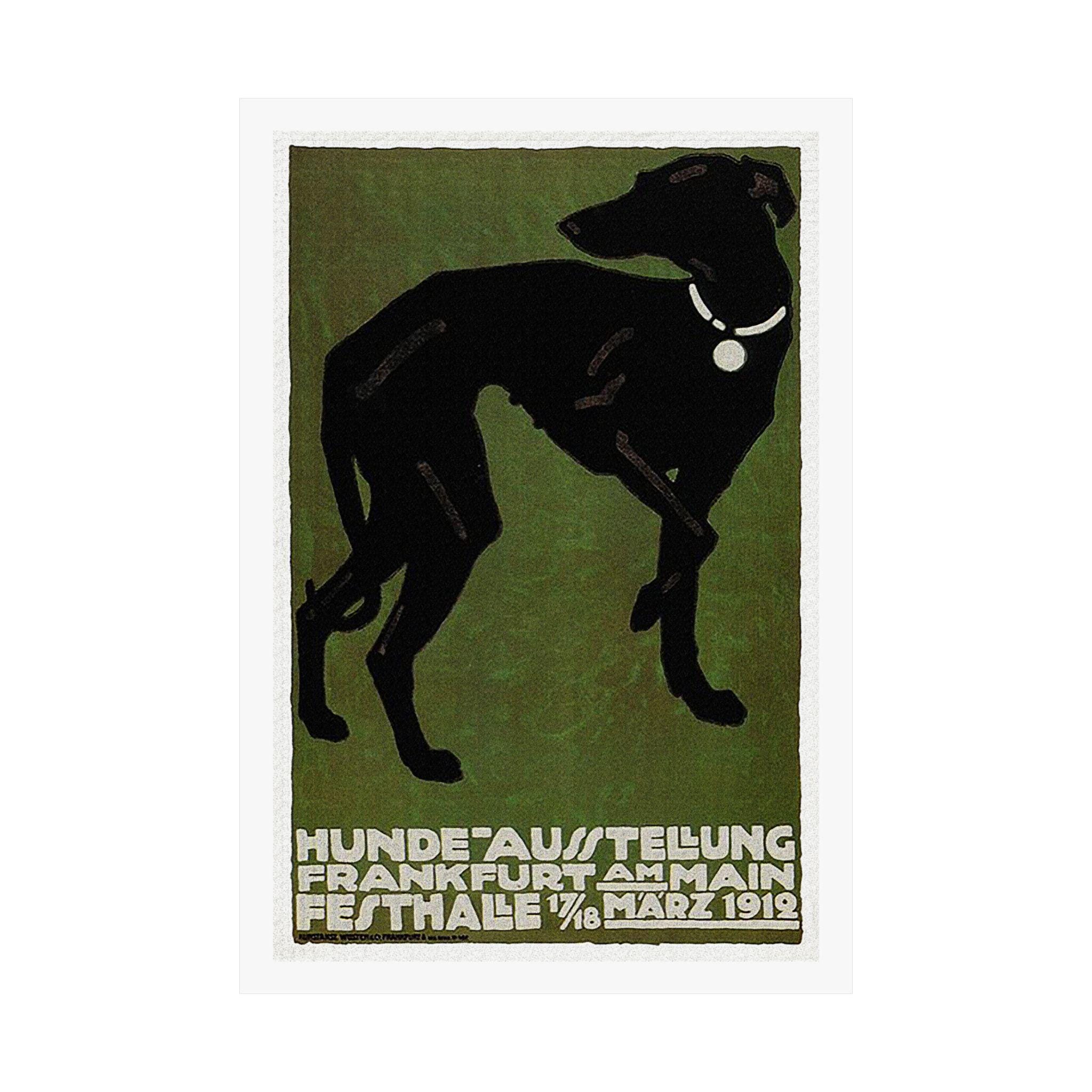 1912 Frankfurt Dog Show Poster: Vintage Whippet Greyhound Ad - Etsy