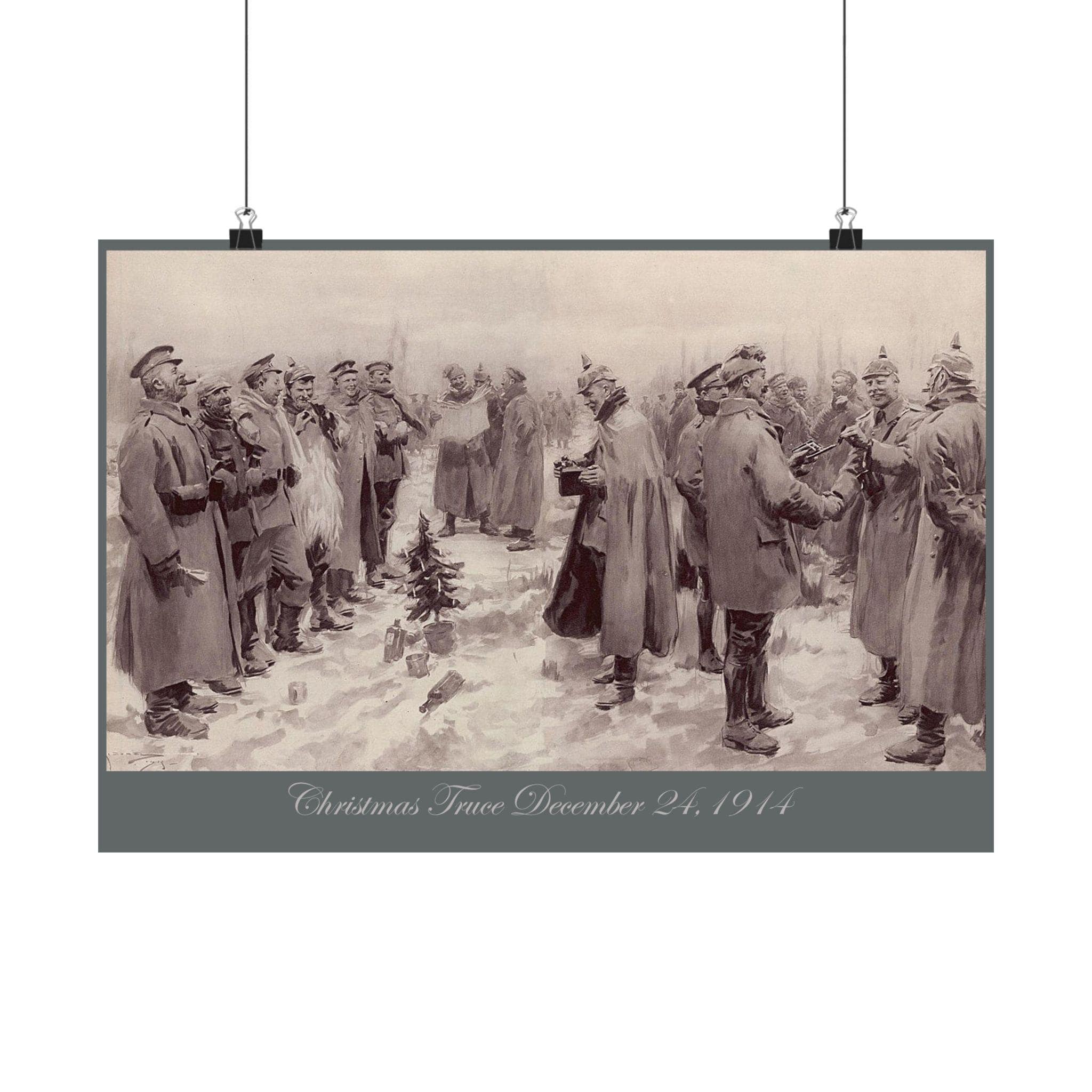 クリスマス休戦 1914 マットポスター、イギリス兵とドイツ兵 - Etsy 日本