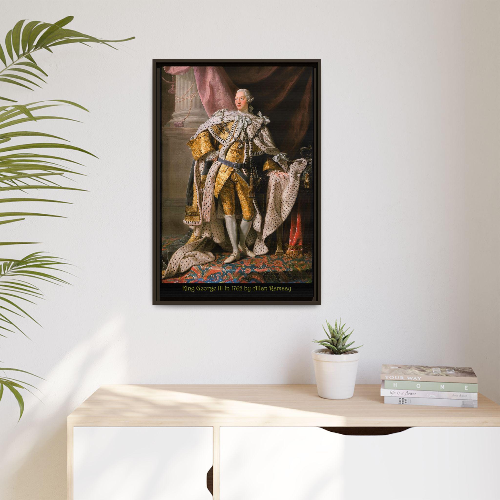 King George III Framed Canvas, 1762 Portrait by Allan Ramsay - Etsy