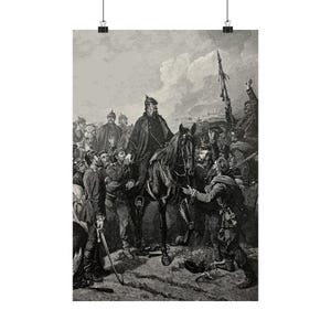 Prussian King Wilhelm at Königgrätz...Matte Vertical Posters