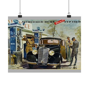 Mercedes 170 d, 1949... Póster en papel mate