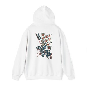 Sudadera con capucha Caballero de las Rosas Medievales imagen 2