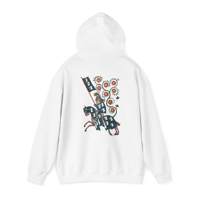 Sudadera con capucha Caballero de las Rosas Medievales imagen 2