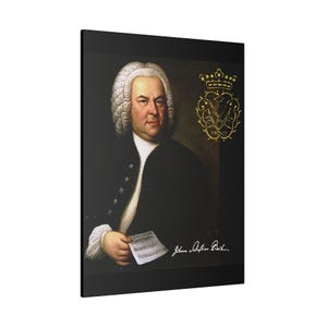 Johann Sebastian Bach at age 61 ...Matte Canvas, Stretched, 0.75&quot;