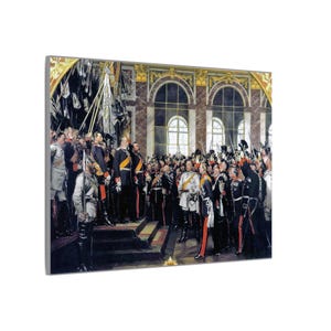 German Empire Proclamation 1871: Versailles Palace Matte Canvas Art