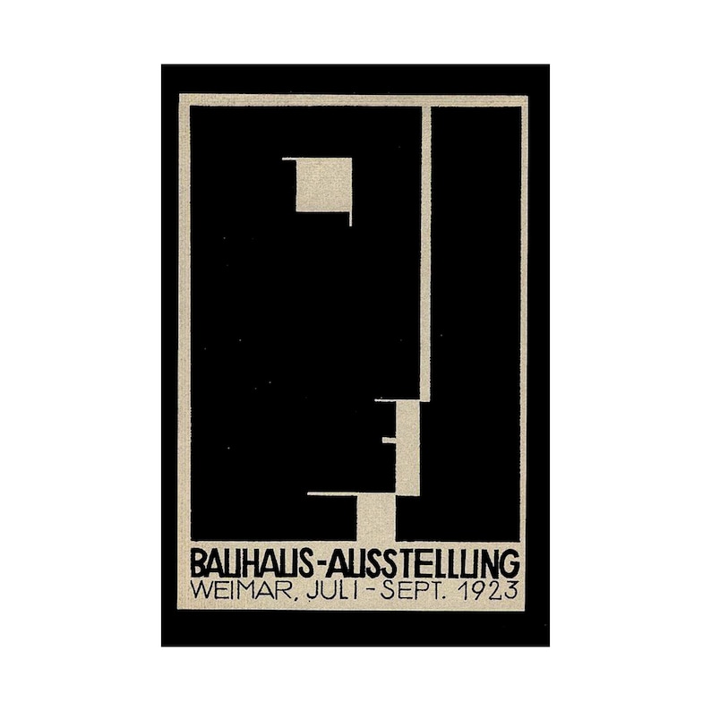 Bauhaus Weimar 1923 Exhibit Poster, Original Logo Matte Print image 10